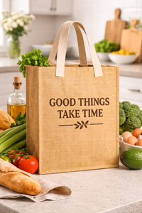 Eco Friendly Jute Tote Bag Printed Quote Reusable Shopping Bag Natural Fiber Carry Bag Custom Logo Tote Beach Tote Exhibition - Product Image 2