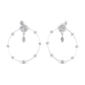 REYES - Pendientes de Aro Clásicos de Oro Sólido de 14K y 18K con Diamantes Cultivados en Laboratorio CVD HPHT para Mujer, Elegantes, Regalo para Novia, Joyería Fina - Product Image 1