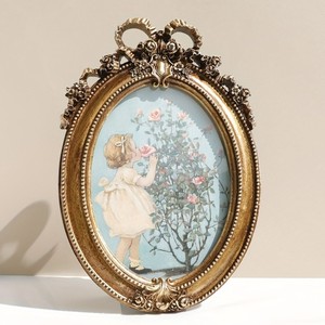 High Quality Gold Oval Photo <b>Frame</b> Decorative Picture Display <b>Frame</b> for Tabletop Wall <b>Mount</b> Home Hotel Decoration Manufacturer - Product Image 3