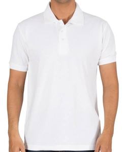Camiseta Blanca Lisa de Algodón 100% para Verano, Cuello Casual, Calidad Económica, Camisetas Tipo Polo para Campañas Electorales - Product Image 1