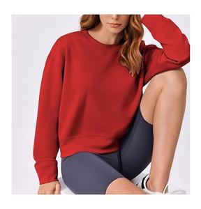 Sudadera de Algodón para Mujer, de Lujo, Manga Larga, Cuello Redondo, Hombros Caídos, Color Sólido, Cómoda, Talla Grande, del Mejor Precio, de Bangladesh - Product Image 5