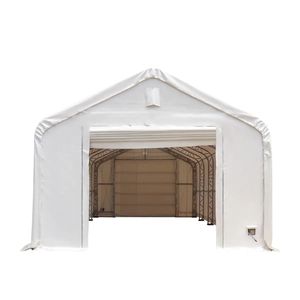 Pro Series 20FT X 40FT Capanno Attrezzi a Doppia Struttura Rinforzata con Copertura in PVC da 17 oz e Porte Passanti TMG DT2041 PRO Ripostiglio Resistente - Product Image 2