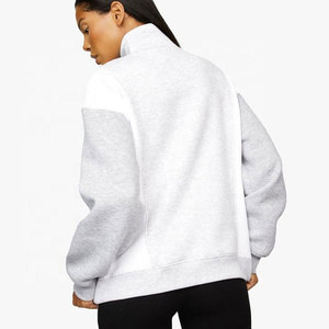 Wearpex Top Casual Personalizado con Cierre de Cremallera 3/4, Cuello Alto, Bloques de Color, para Mujer, Talla Grande, Felpa Regular de 220g, Ecológico y Transpirable - Product Image 2