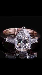3 CT Pear Cut Lab Grown Diamond Engagement <b>Ring</b> for Women | IGI Certified Luxury <b>Solitaire</b> <b>Ring</b> | Rose Gold Plated Wedding Party - Product Image 1