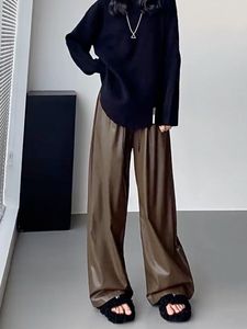 Pantalon femme vintage d'été en toile crochetée, taille haute élastique, coupe droite, ODM - Product Image 3