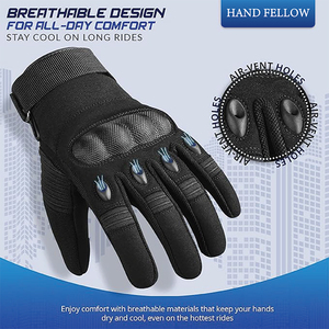 Gants de cyclisme d'extérieur légers à doigts entiers avec logo personnalisé, antidérapants, compatibles écran tactile, respirants, unisexes, pour VTT et vélo de route - Product Image 4