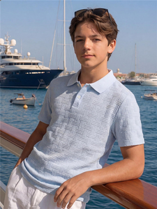 Chemise polo d'uniforme scolaire à manches courtes personnalisée, logo brodé, pour garçons, été - Product Image 6