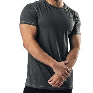 T-shirts pour homme en coton 100% personnalisés de haute qualité, couleur unie, vente en gros - Product Image 1