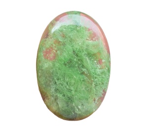 Green Cherry Quartz Cabochon Garden Moss Quartz Gemstone Wholesale Green Strawberry Aqua Cherry Quartz - Product Image 1