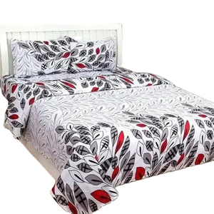 Juego de Fundas de Edredón de Algodón Cepillado de Alta Calidad, Juego de Ropa de Cama Clásica, Antiestática, Ecológica, No Tóxica, 300 Hilos - Product Image 2