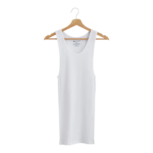 <b>Men's</b> Fitted <b>Ribbed</b> Scoop neck Cotton Tank Top Wholesale <b>Vest</b> Supplier Europe - Product Image 4