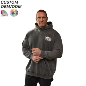 Sweat-shirt col rond en coton respirant 360g, grande taille, coupe ample, hiver, décontracté, personnalisable avec logo, support OEM ODM pour marque - Product Image 5
