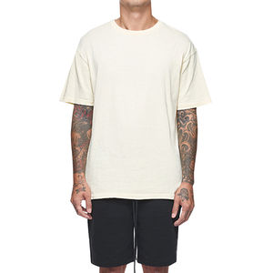 Camiseta al por mayor con logo personalizado, lavado ácido, para hombre, alta calidad, 250 GSM, corte holgado, estampado vintage, con efecto de lavado ácido ligero. - Product Image 1