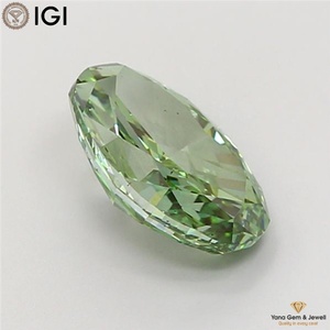 เพชรทรงรี สำหรับจี้สุดหรู สีเขียวสดใส ระดับความสะอาด VS2 น้ำหนัก 5.00 กะรัต พร้อมใบรับรอง IGI เพชร CVD ที่เพาะเลี้ยงในห้องปฏิบัติการ - Product Image 3