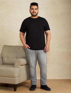 เสื้อยืดแขนสั้นผู้ชายผ้าฝ้าย 100% สีกรมท่า เนื้อผ้านุ่มสบายดุจผ้าฝ้ายอย่างดี พร้อมบริการพิมพ์ลายตามสั่งจากผู้ผลิตผู้เชี่ยวชาญในอินเดีย - Product Image 2