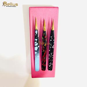 Bellus International Hot Sale Straight Eyelash Extension Tweezers Stainless Steel Smooth Tip Perfect Grip Card <b>Box</b> OEM ODM - Product Image 3