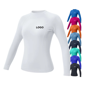 <b>Printed</b> Logo Long Sleeve Rash Guard Quick Dry UV Protection Compression Shirt for <b>Surf</b> Swim Tops Gym Tight Wear - Product Image 1