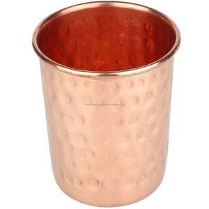 Verre à boire artisanal martelé en cuivre pur, tasse ayurvédique pour la santé, verre à eau, vaisselle de restaurant, vente en gros - Product Image 6