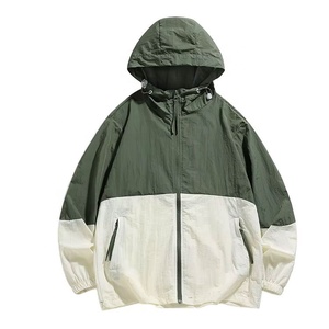 High Quality Hooded <b>Canvas</b> Windbreaker <b>Jacket</b> Casual Oversized Winter Durable Breathable Sporty Zipper Closure Spring Casual - Product Image 2