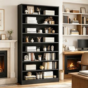 Libreria Girevole in Legno Moderna, Salvaspazio e Antiscivolo per Soggiorno o Hotel, Design Contemporaneo - Product Image 6