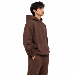 Ensemble survêtement et jogging en molleton épais pour hommes, avec logo personnalisé, fournisseur de sweats à capuche à étiquette privée - Product Image 2