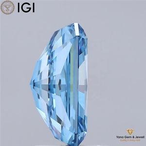 Diamante Cultivado en Laboratorio con Corte Radiante de 2.00 Quilates, Color Azul Intenso, Claridad VS1, con Certificado IGI, para Joyería Fina - Product Image 4