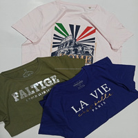 T-shirt uni d'été moulant pour femme, extensible, confortable, respirant, en polyester, à manches courtes, pour le sport, en stock