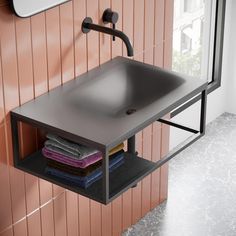 Lavabo Moderno para Baño de Villa, Mueble de Baño con Encimera Rectangular de Hormigón, Instalación Bajo Encimera 2026 - Product Image 2