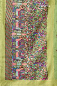 Sari de Seda de Última Moda, Atractivo y Espectacular, con Diseño Impreso, Fabricante de la India a Precio de Mayoreo - Product Image 5