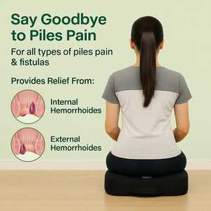 Ergonomic Coccyx Seat Cushion with Memory <b>Foam</b> Orthopedic Tailbone Support Pad <b>for</b> Office & Car Air-Filled <b>for</b> Yoga Kitchen Use - Product Image 5