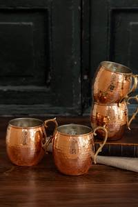Hammered copper beverage mug collection canyon trail drink cups reusable cocktail mugs premium durable - Product Image 2