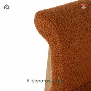 Modern Midcentury Durable Handmade Boucle Fabric Lounge <b>Chair</b> with Solid Wood Frame for Living Room Hotel Villa Furniture - Product Image 6
