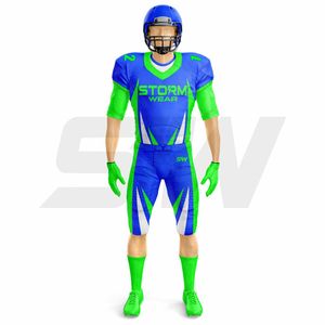 Maillot de football américain personnalisé, respirant, en maille perforée, pour équipe, vente en gros, usine, kit de football américain - Product Image 2