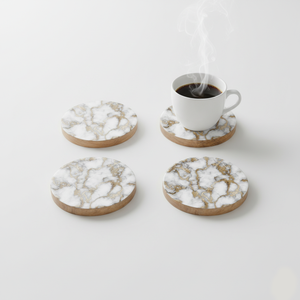 Posavasos de Madera con Diseño de Olas del Océano, Estilo Clásico, Impresión en Esmalte, Vajilla Redonda Personalizada para el Hogar y Hoteles, Alfombrillas y Protectores - Product Image 5