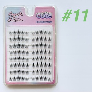 No-Glue Self-Adhesive Synthetic Hair Fiber Lashes Natural Clusters Doll Eyes 8 Rows Semi-Hand Made Easy Apply Reusable 8 Pairs - Product Image 4