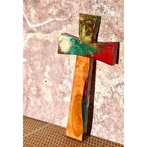 Croix en bois et résine pour la prière du matin chrétienne, article de dévotion, tapis de prière - Product Image 3