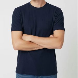 Camiseta Básica SOSH para Hombre, de Secado Rápido, Texturizada, con Diseño a Rayas, Calidad Premium, 100% Algodón - Product Image 1