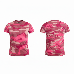 T-shirt en coton à manches courtes à motif camouflage personnalisé, très vendu, avec logo personnalisé, décontracté, respirant, col rond, pour l'été - Product Image 6