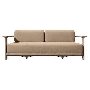 Contemporary Modern <b>Outdoor</b> <b>Sofa</b> Solid Teak Two-Seater Waterproof Cushion Luxury Garden Lounge Furniture for Resort Villa - Product Image 4