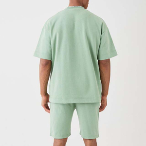 Conjunto Deportivo Casual de Verano en Varios Colores, Lavado Ácido, Dos Piezas, Impresión Digital, Transpirable, Poliéster/Algodón, Camiseta Corta - Product Image 5