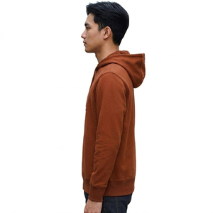 Sudadera con Capucha Essential Terracotta Slim-Fit - Mezcla de Algodón Transpirable de Primera Calidad - Product Image 3