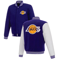 Veste universitaire unisexe personnalisée des Lakers avec logo brodé sur le devant, en laine/polyester respirant de style vintage, idéale pour l'hiver, OEM/ODM