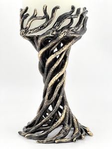 Portavelas de Hierro Forjado, Elegante y Duradero, Hecho a Mano, para Decoración del Hogar, Oficina, Jardín, Navidad y Pascua - Product Image 4