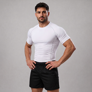 Fabricants de rashguards de haute qualité, conception personnalisée OEM, rashguard à manches courtes raglan MMA BJJ avec votre logo - Product Image 1