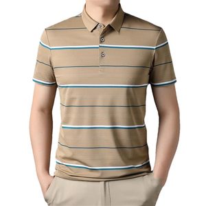 Polo uni pour homme en mélange de coton léger et respirant, à manches courtes et col, haut tendance pour le quotidien - Product Image 3
