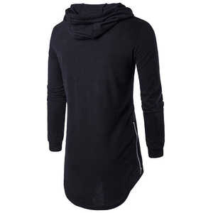 <b>Men's</b> Gym <b>Hoodie</b> in <b>Black</b> Wholesale Custom Fleece Cotton Basic <b>Plain</b> Dyed <b>Men</b> Zipper Hoodies With Hood - Product Image 3