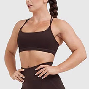 Sujetador deportivo de alto soporte para mujer, tipo racerback, tallas grandes, transpirable, ligero, para yoga y fitness, de Spandex/Nylon, con opción frontal personalizable - Product Image 4