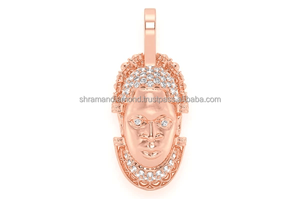 Colgante de Moda Hip Hop con Diamante Natural y Máscara Edo, Chapado en Oro de 10K, Joyería Fina Personalizada Unisex para Regalo de Compromiso o Aniversario - Product Image 6