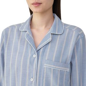 Conjunto de Pijama de 2 Piezas de Algodón para Mujer, Tallas Grandes, Personalizado al por Mayor, Transpirable, Suave, Informal, a Rayas, Cómodo para las Noches de Verano - Product Image 2