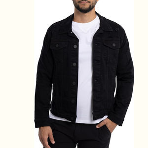 Veste en jean 100 % coton pour l'hiver, durable, décontractée, longueur mi-cuisse, effet vieilli, coupe streetwear, pour tenues formelles et streetwear, respirante - Product Image 3